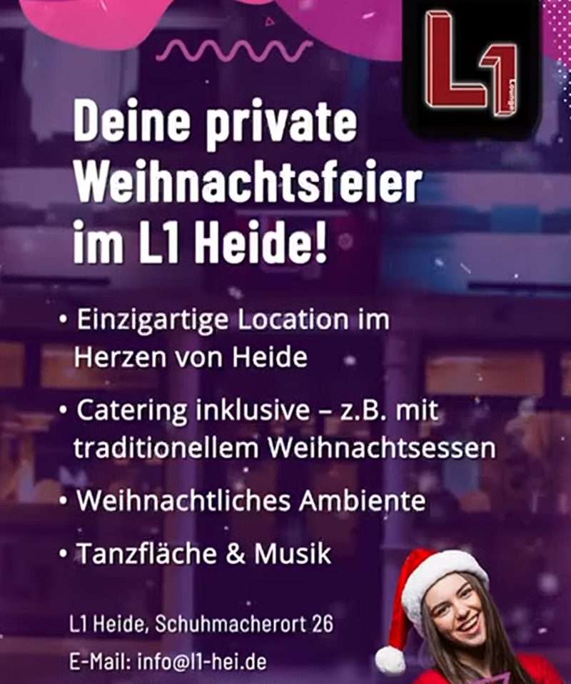 Weihnachtsfeier im L1 Heide